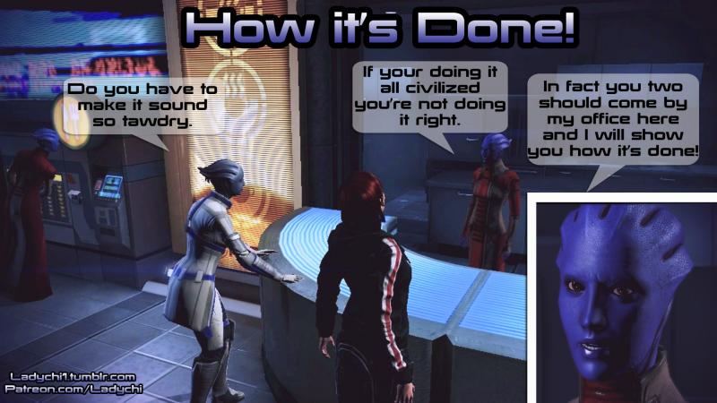 LadyChi - Aethyta Shows how its done (Mass Effect) 3D Porn Comic