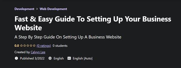 Fast & Easy Guide To Setting Up Your Business Website