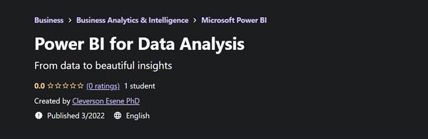 Udemy - Power BI for Data Analysis (2022)