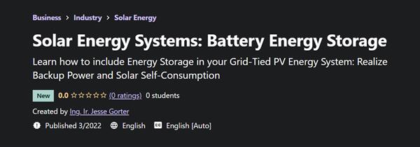Solar Energy Systems: Battery Energy Storage