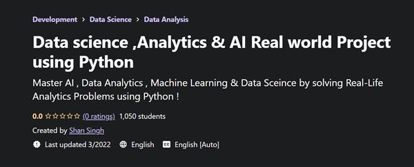 Data science, Analytics & AI Real world Project using Python