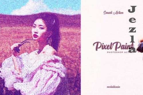 Pixel Painting Effect - Photoshop Action