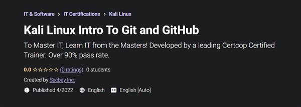 Kali Linux Intro To Git and GitHub