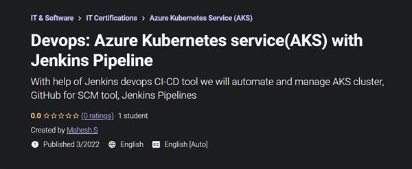 Devops Azure Kubernetes service(AKS) with Jenkins Pipeline