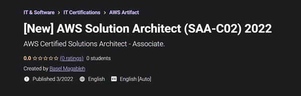 [New] AWS Solution Architect (SAA-C02) 2022