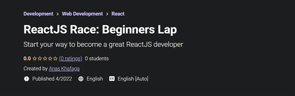 Udemy - ReactJS Race Beginners Lap