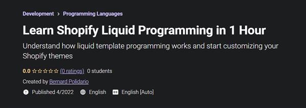 Learn Shopify Liquid Programming in 1 Hour