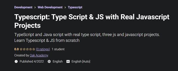 Typescript Type Script & JS with Real Javascript Projects