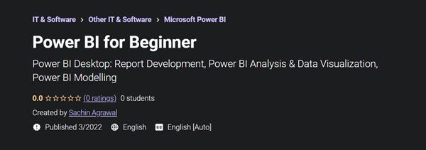 Udemy - Power BI for Beginner (2022)