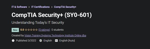 Udemy - CompTIA Security+ (SY0-601)