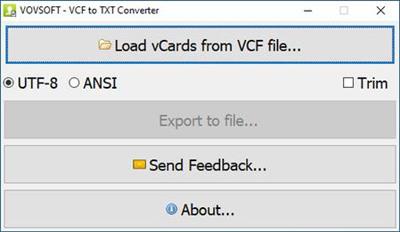 VovSoft VCF to TXT Converter 2.1 Multilingual