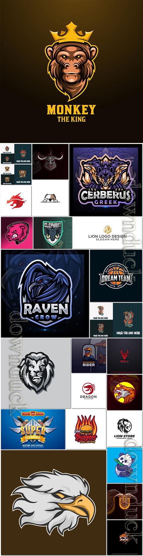 Mascot logo design set premium vector vol 36 Mascot logo design set premium vector vol 36