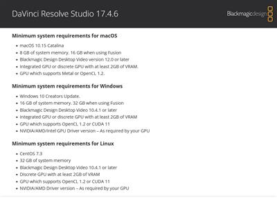 Blackmagic Design DaVinci Resolve Studio 17.4.6 macOS