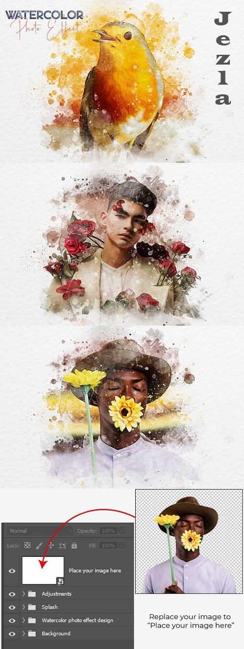 Watercolor Photo Effect - 36435141
