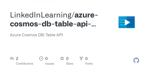 Linkedin Learning - Azure Cosmos DB: Table API