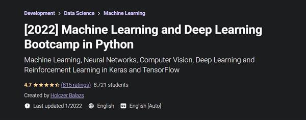 [2022] Machine Learning and Deep Learning Bootcamp in Python