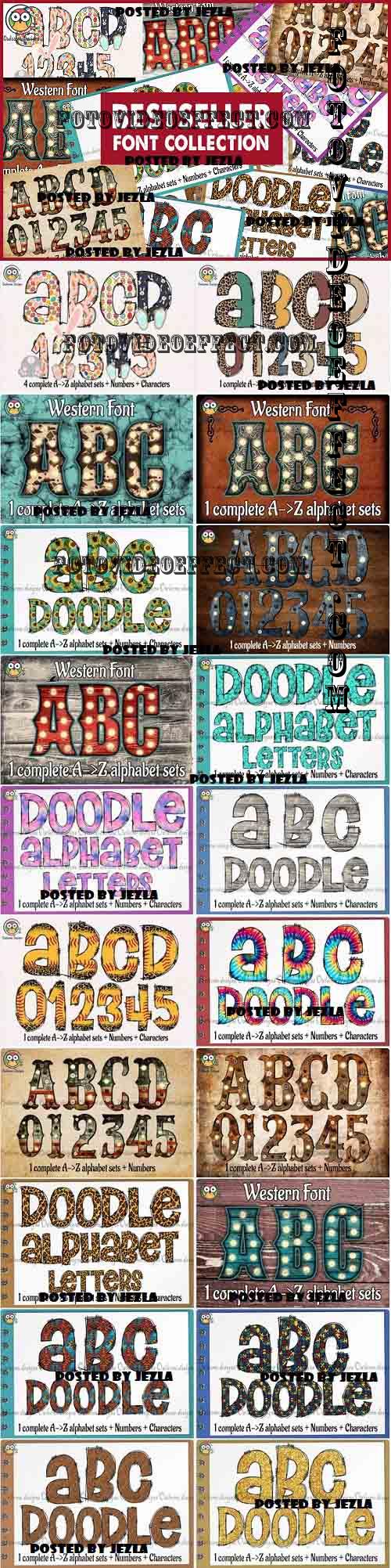 Font PNG Bundle - 20 Premium Graphics