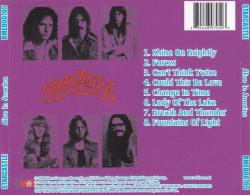 Starcastle - Alive In America (1978) (2006) Lossless