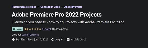 Adobe Premiere Pro 2022 Projects