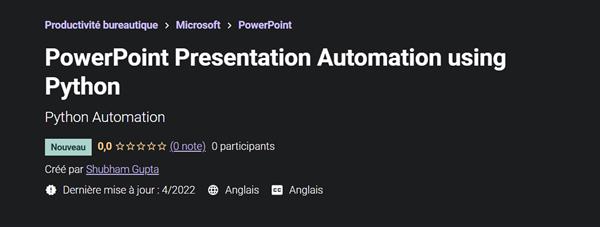 PowerPoint Presentation Automation using Python