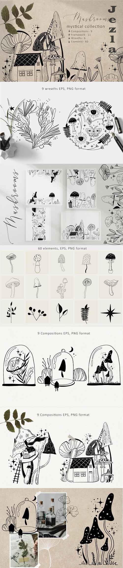Mushrooms mystical collection - 7112089