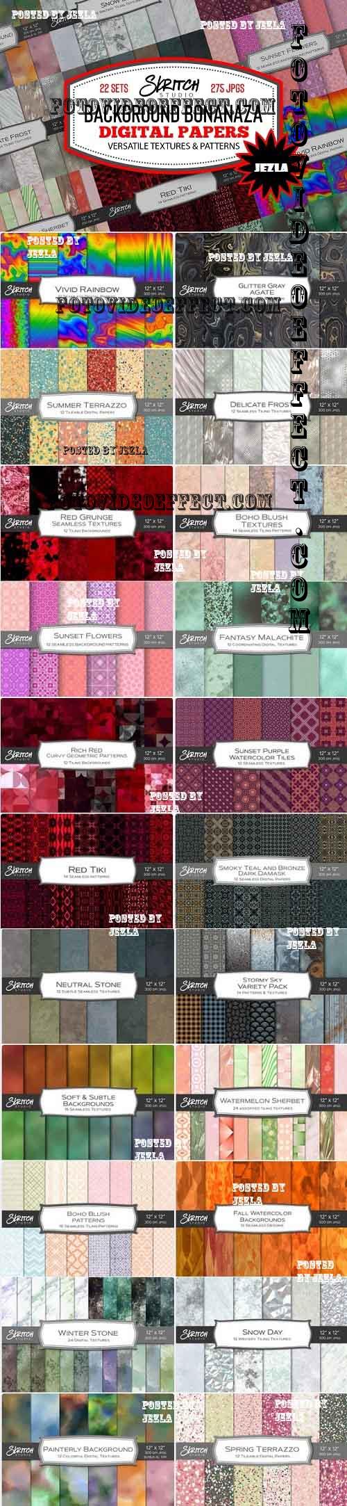 Background Bonanza Digital Papers Bundle - 22 Premium Graphics