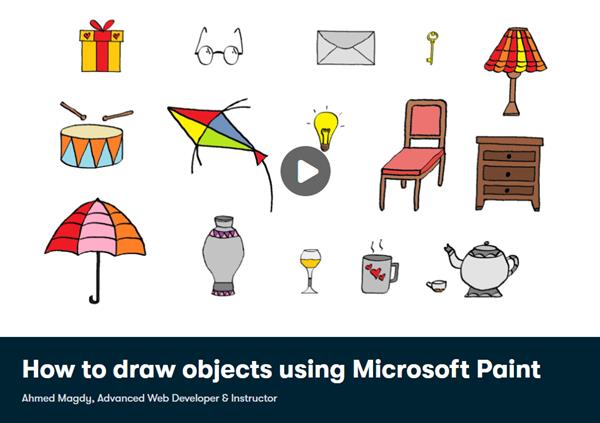 How to draw objects using Microsoft Paint