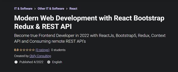 Modern Web Development with React Bootstrap Redux & REST API