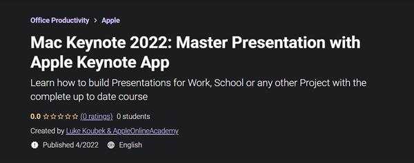 Mac Keynote 2022: Master Presentation with Apple Keynote App