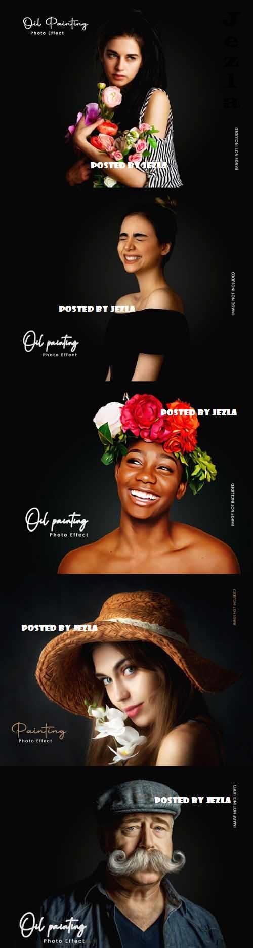 Oil Painting Photo Effect Bundle V1 - 5 Premium Graphics