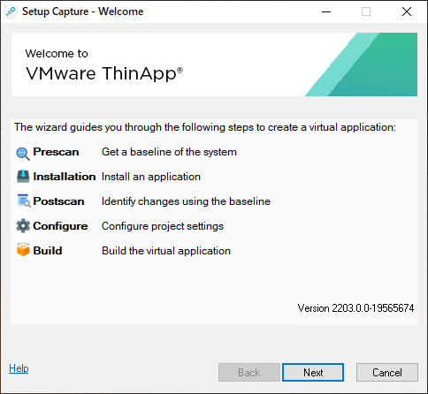 VMware Thinapp Enterprise 2203 Build 19565674