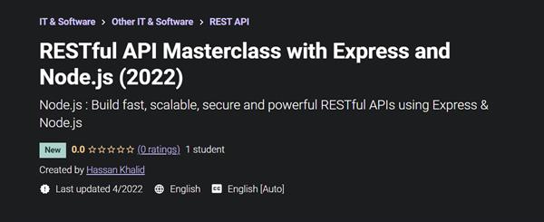 RESTful API Masterclass with Express and Node.js (2022)