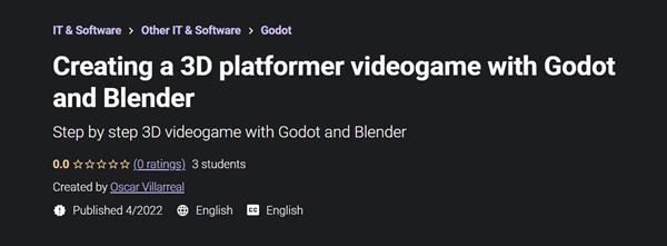 Creating a 3D platformer videogame with Godot and Blender