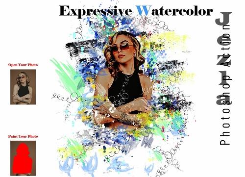 Expressive Watercolor Photoshop Action - 7120347 Expressive Watercolor Photoshop Action - 7120347
