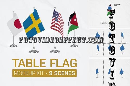 Table Flag Mockup Kit - 7105325