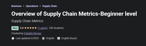 Overview of Supply Chain Metrics-Beginner level