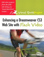 Enhancing a Dreamweaver CS3 Web Site with Flash Video (9780321580535)