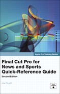 Apple Pro Training Series Final Cut Pro for News and Sports Quick-Reference Guide Second Edition ...