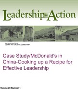 Case Study McDonald s in China-Cooking up a Recipe for Effective Leadership (01520110087SI)