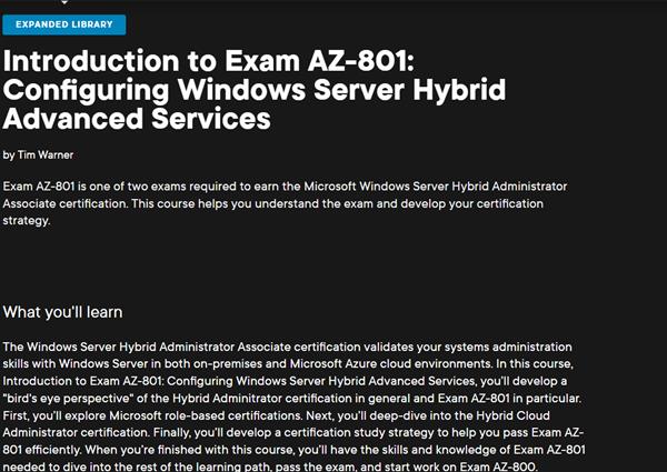 Introduction to Exam AZ-801: Configuring Windows Server Hybrid Advanced Services