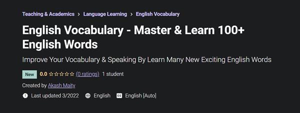 English Vocabulary – Master & Learn 100+ English Words