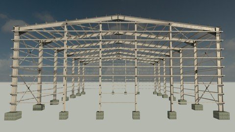 Revit 2022 Complete Steel Structure Warehouse Modeling