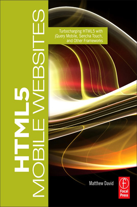 HTML5 Mobile Websites (9780240818139)