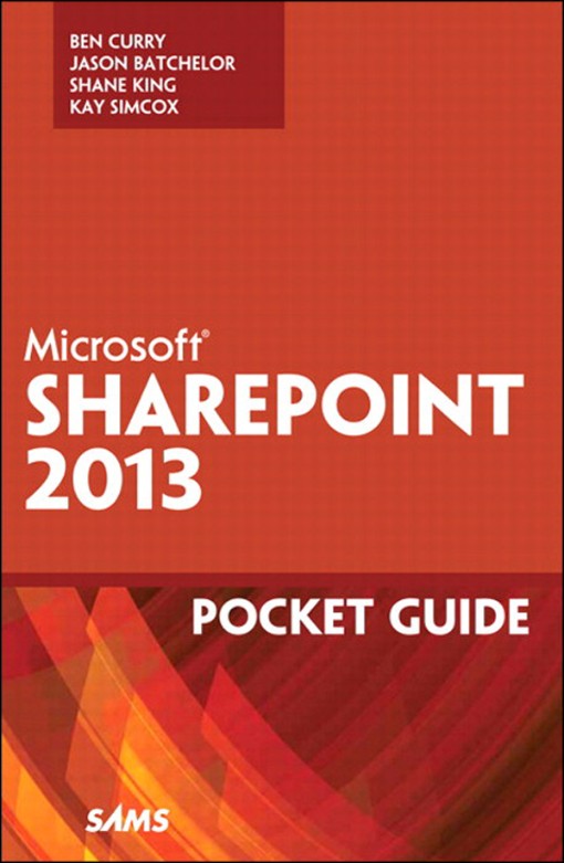Microsoft® SharePoint® 2013 Pocket Guide (9780133496925)