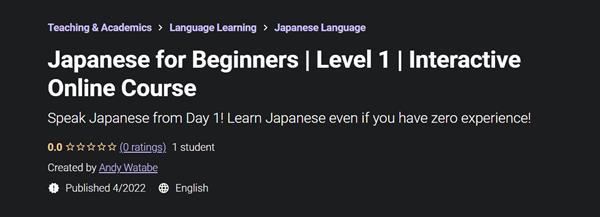 Japanese for Beginners | Level 1 | Interactive Online Course