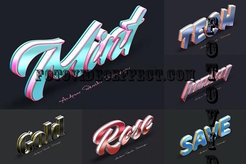 Color Metal Text Effects