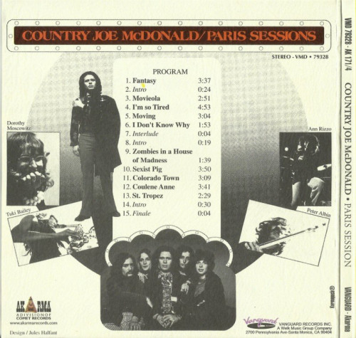 Country Joe McDonald - Paris Sessions (1973) (1996) lossless