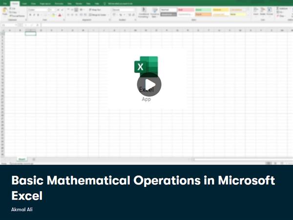 Basic Mathematical Operations in Microsoft Excel