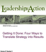 Getting It Done Four Ways to Translate Strategy into Results (01520110076SI)