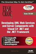Developing XML Web Services and Server Components with Visual C NET and the NET Framework Exam... Developing XML Web Services and Server Components with Visual C NET and the NET Framework Exam...